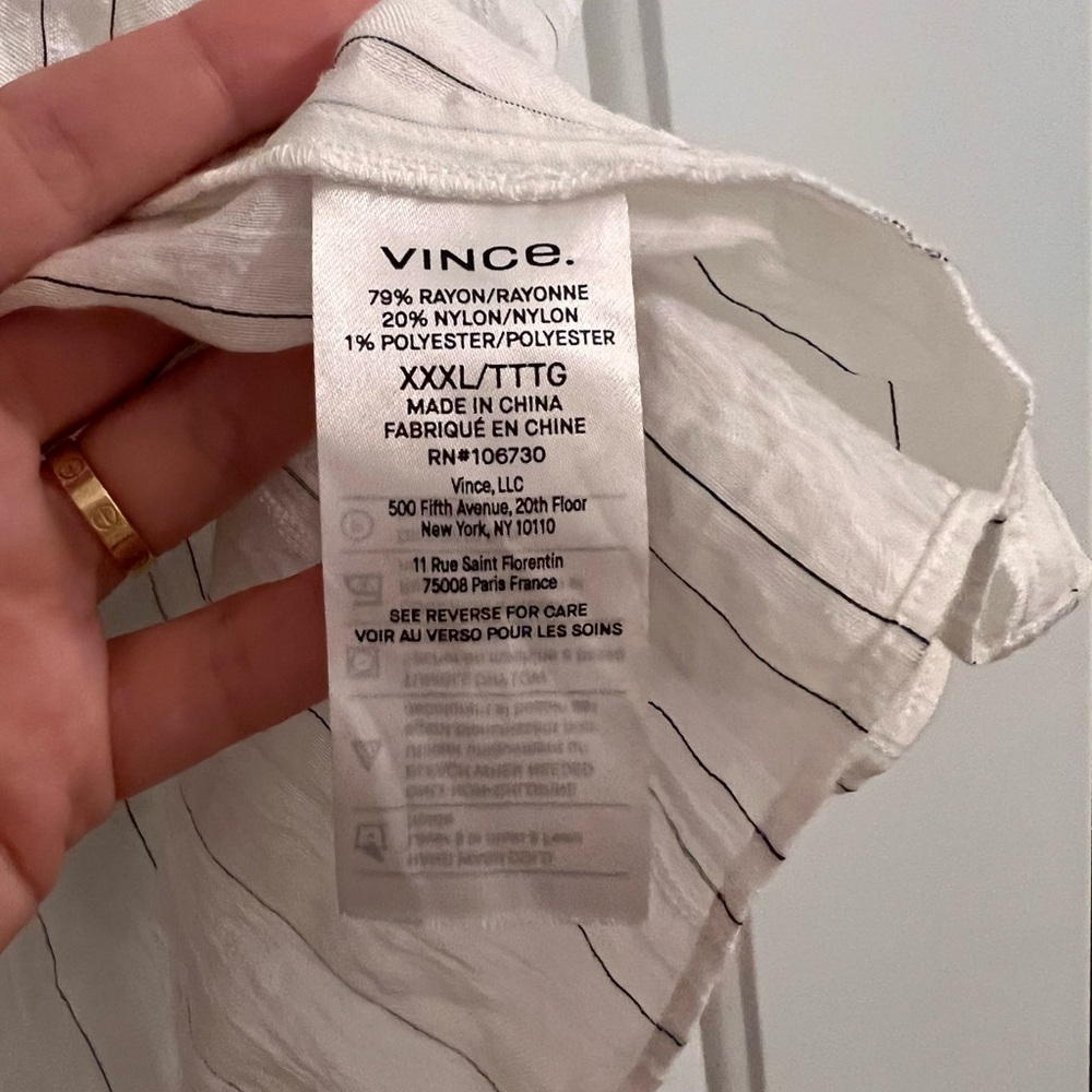 Vince white blouse shirt top.  B1 - Picture 4 of 5